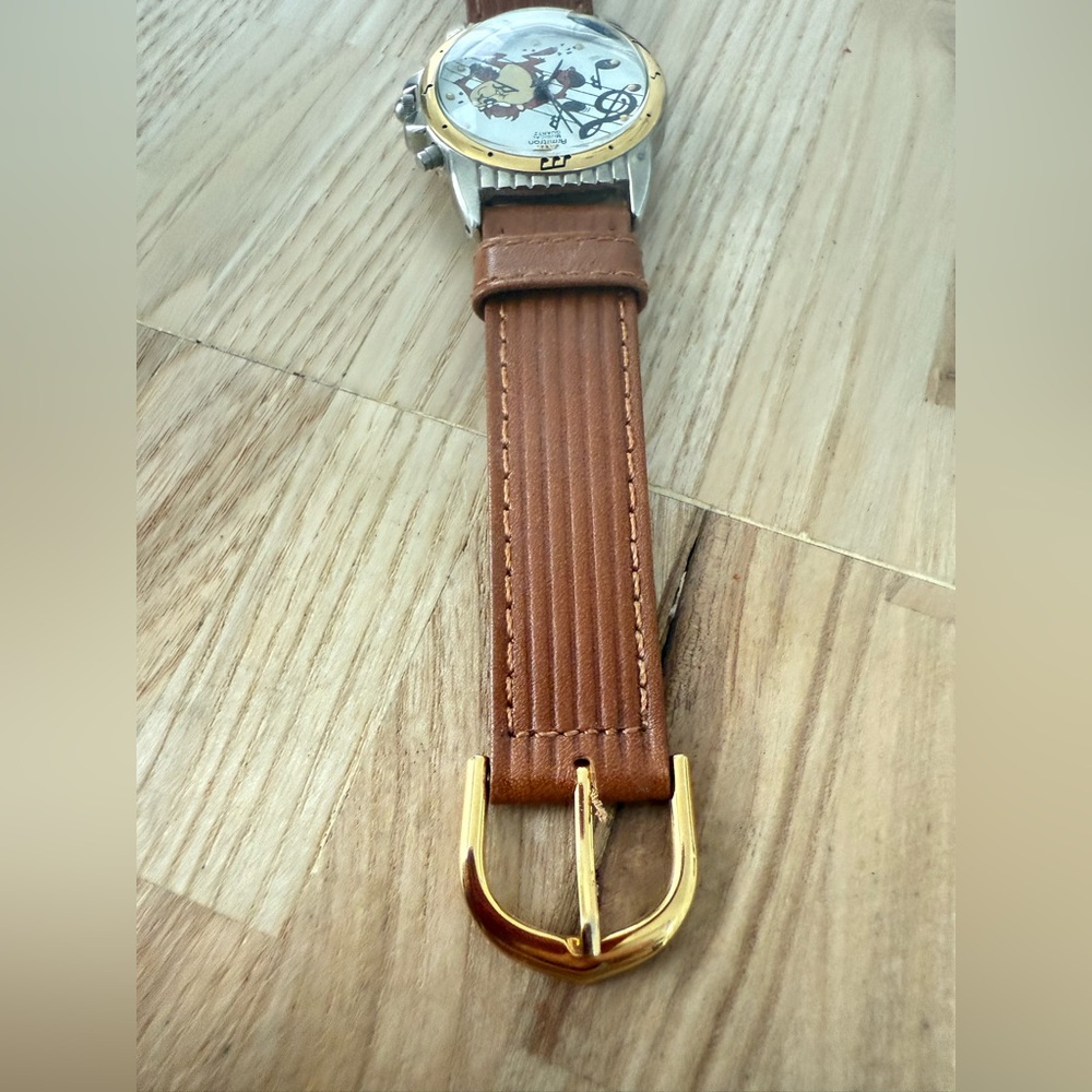 Vintage 90s Armitron Warner bros looney tunes taz musical watch NEW BATTERY - Picture 4 of 14